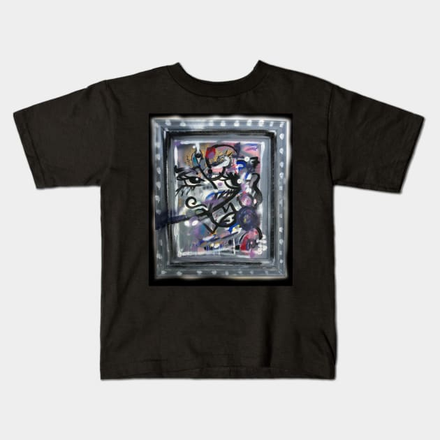 abstract eyes Kids T-Shirt by makeyourkarma